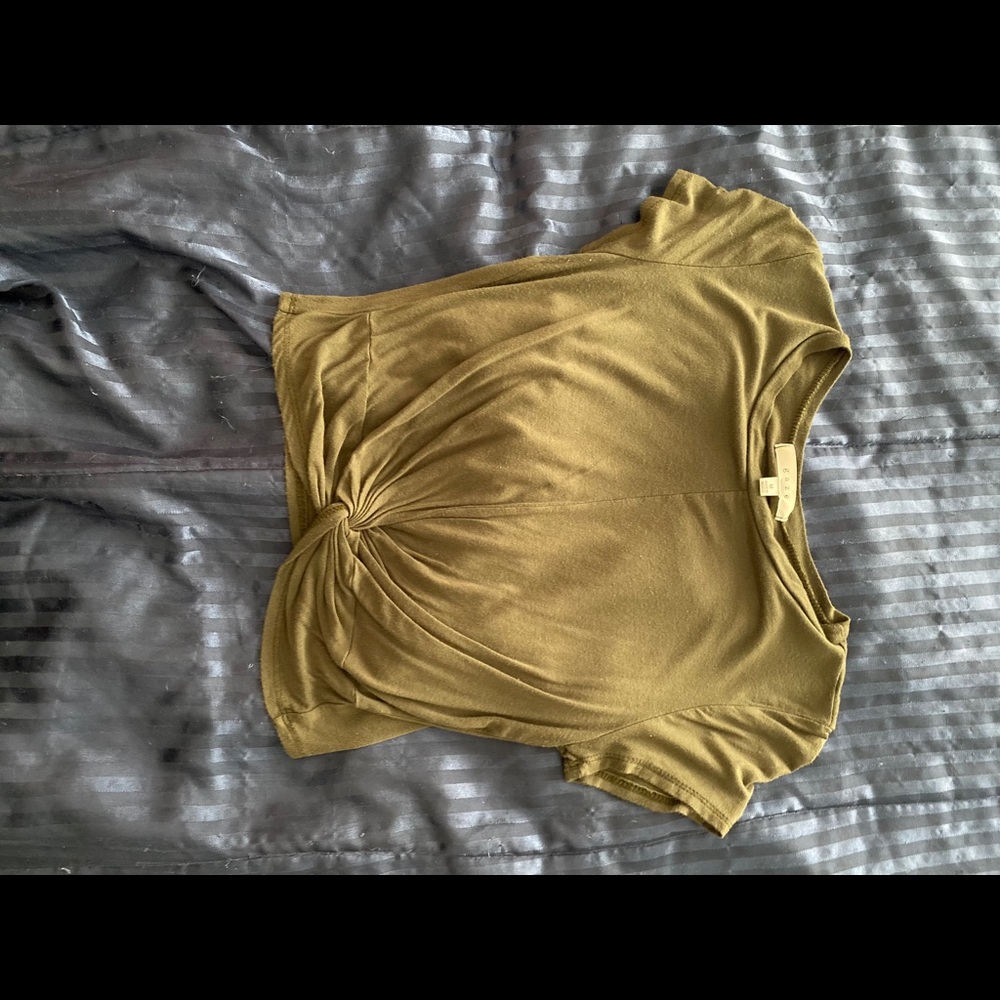 Forest green crop top